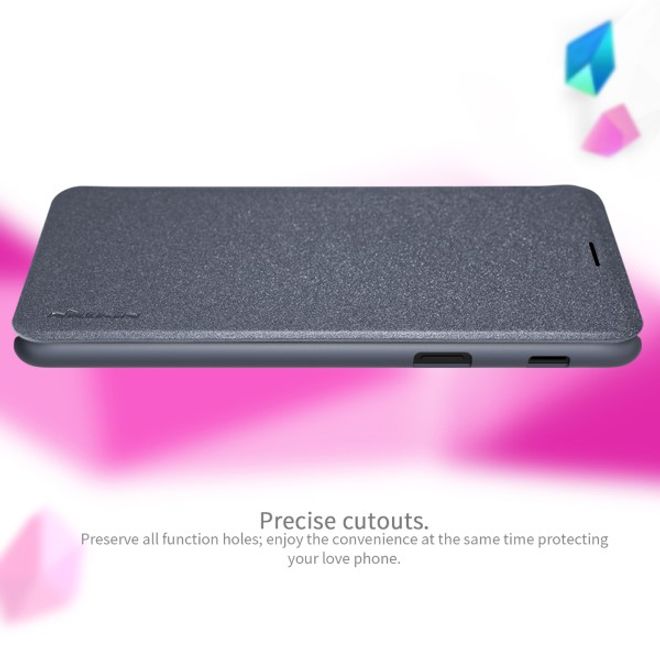 Nillkin - Samsung Galaxy A6 Plus (2018) Case - Leder Hülle - Sparkle Series - gold