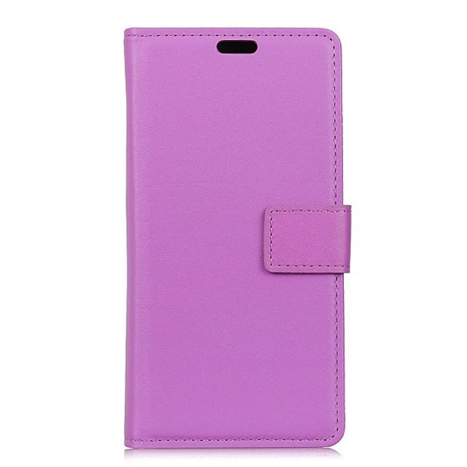 Motorola Moto G6 Plus Handy Hülle - Classic II Leder Bookcover Series - purpur