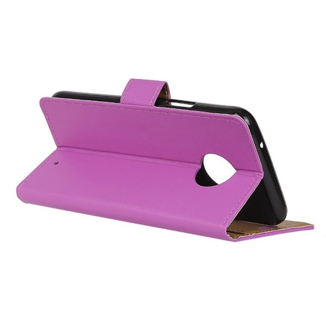 Motorola Moto G6 Plus Handy Hülle - Classic II Leder Bookcover Series - purpur