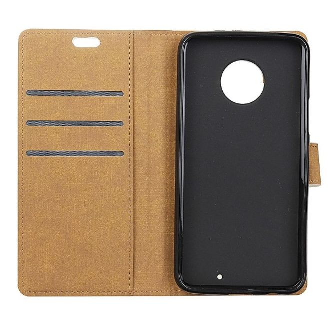 Motorola Moto G6 Plus Handy Hülle - Classic II Leder Bookcover Series - purpur