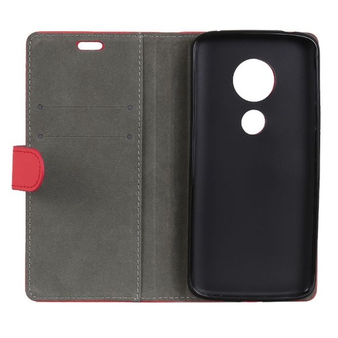 Motorola Moto G6 Play Handy Hülle - Classic III Leder Bookcover Series - rot