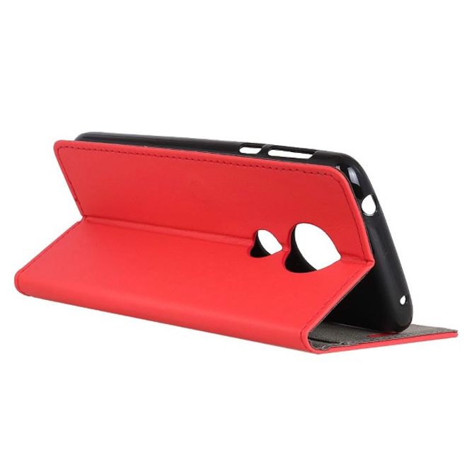 Motorola Moto G6 Play Handy Hülle - Classic III Leder Bookcover Series - rot