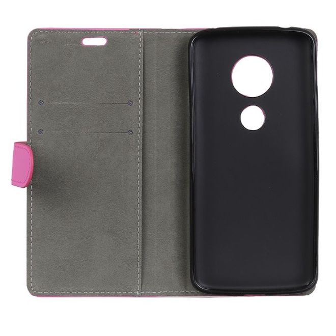 Motorola Moto G6 Play Handy Hülle - Classic III Leder Bookcover Series - rosa