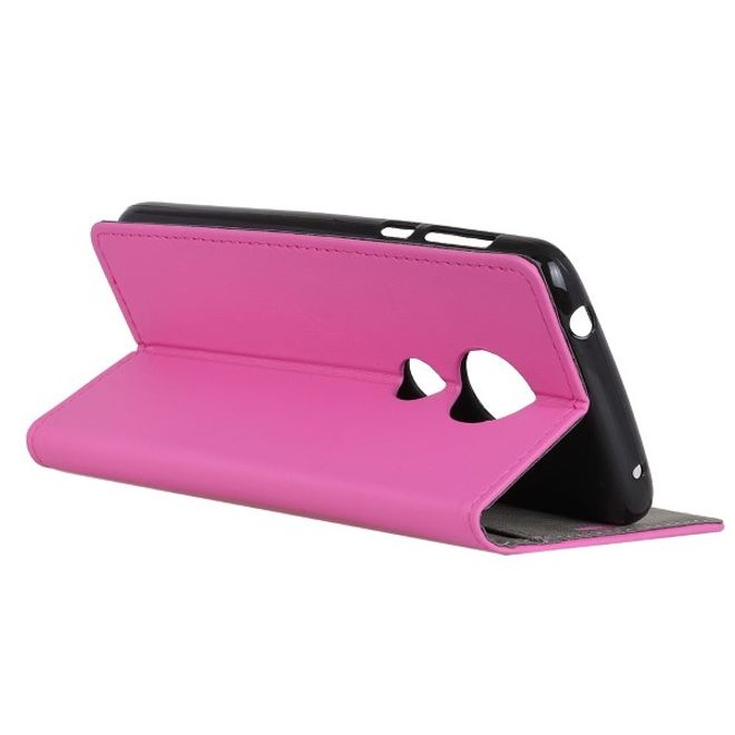 Motorola Moto G6 Play Handy Hülle - Classic III Leder Bookcover Series - rosa