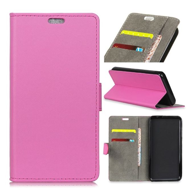 Motorola Moto G6 Play Handy Hülle - Classic III Leder Bookcover Series - rosa