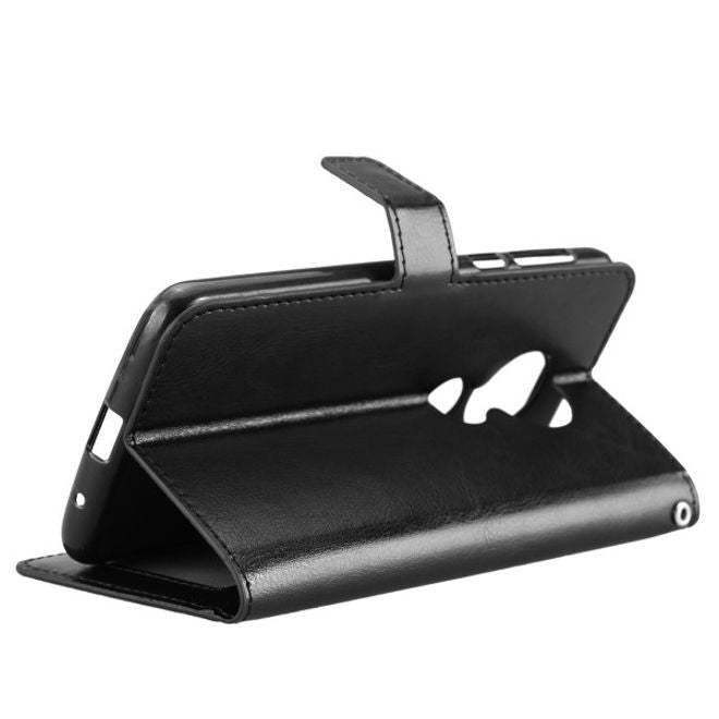 Motorola Moto G6 Play Handyhülle - Crazy Horse III Leder Series Case - schwarz