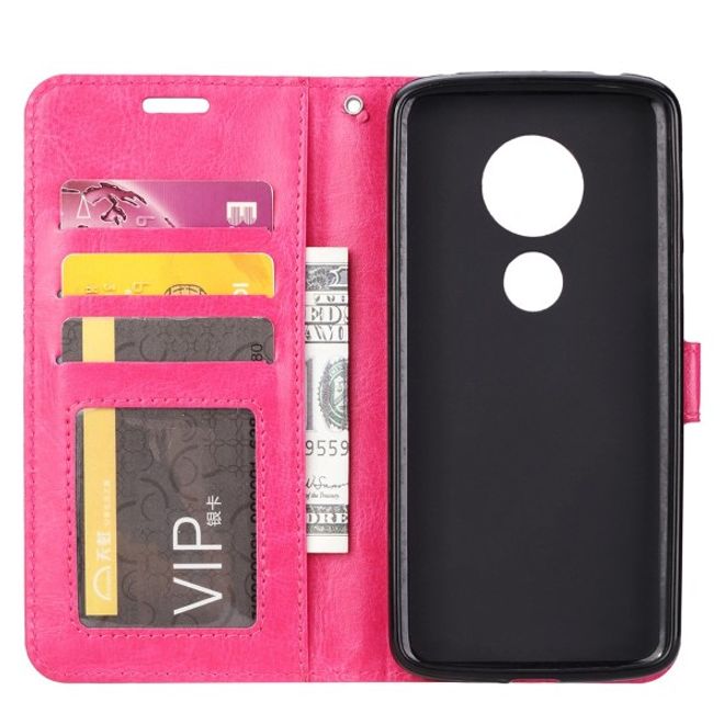 Motorola Moto G6 Play Handyhülle - Crazy Horse III Leder Series Case - rosa
