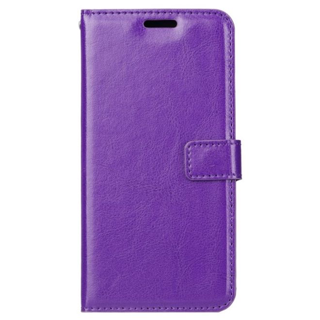 Motorola Moto G6 Play Handyhülle - Crazy Horse III Leder Series Case - purpur
