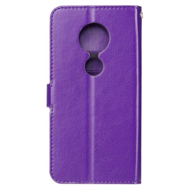 Motorola Moto G6 Play Handyhülle - Crazy Horse III Leder Series Case - purpur