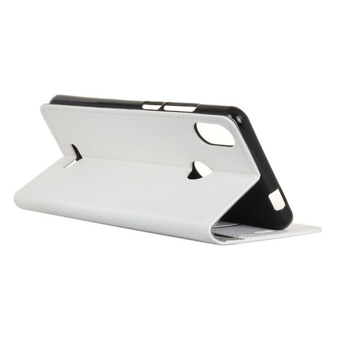 Wiko View Max Handy Hülle - Classic III Leder Bookcover Series - weiss