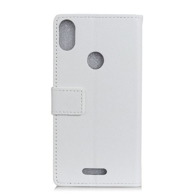 Wiko View Max Handy Hülle - Classic III Leder Bookcover Series - weiss