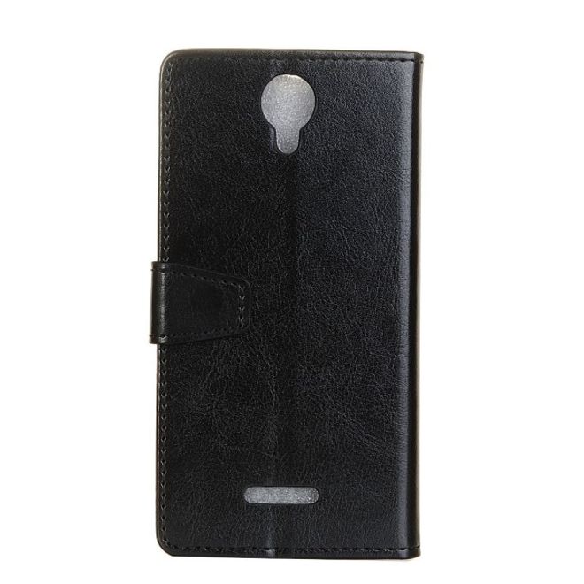 Wiko Harry Handyhülle - Crazy Horse II Leder Series Case - schwarz