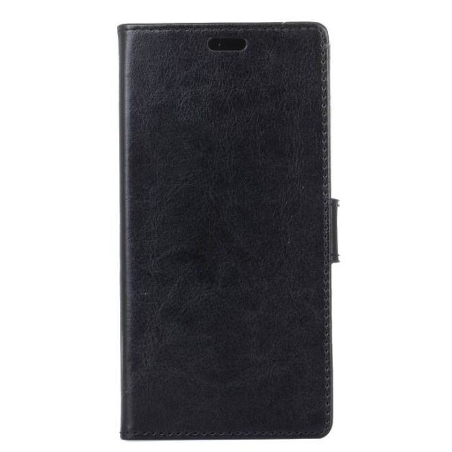 Wiko Harry Handyhülle - Crazy Horse II Leder Series Case - schwarz