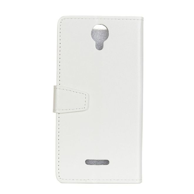 Wiko Harry Handyhülle - Crazy Horse II Leder Series Case - weiss