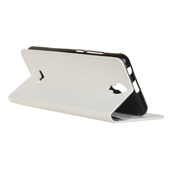 Wiko Harry Handyhülle - Crazy Horse II Leder Series Case - weiss