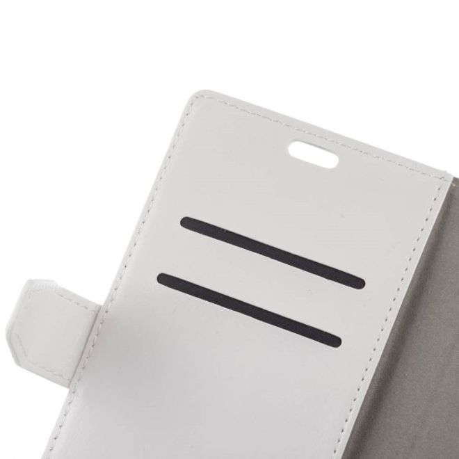 Wiko Harry Handyhülle - Crazy Horse II Leder Series Case - weiss