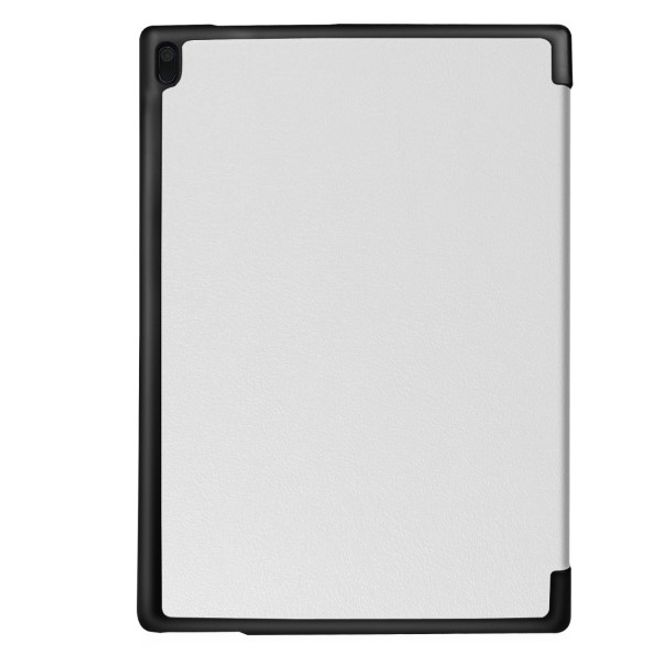 Étui à rabat en cuir à trois volets pour Lenovo Tab 4 10 - avec fonction support - Blanc