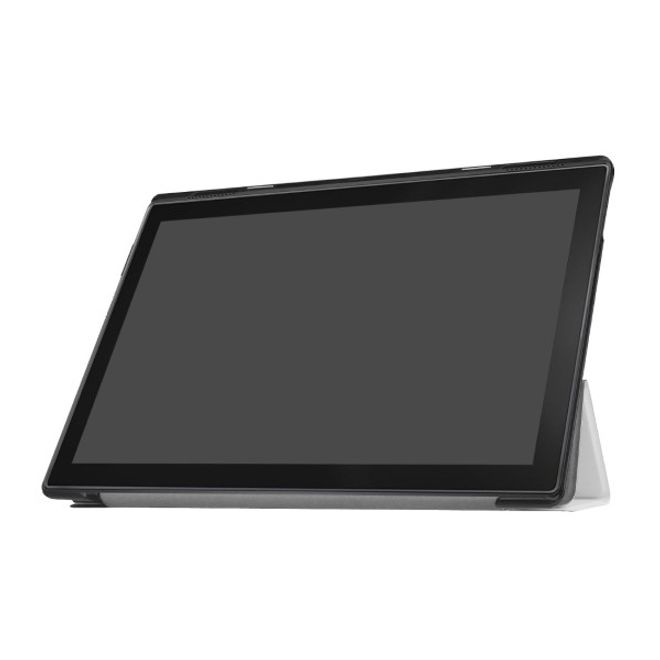 Étui à rabat en cuir à trois volets pour Lenovo Tab 4 10 - avec fonction support - Blanc