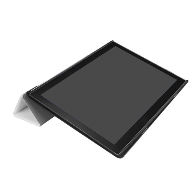 Étui à rabat en cuir à trois volets pour Lenovo Tab 4 10 - avec fonction support - Blanc