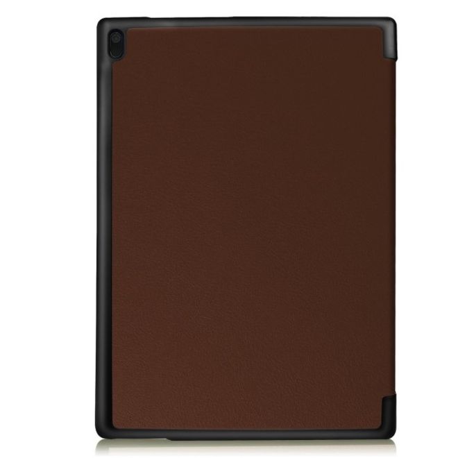 Lenovo Tab 4 10 Tri-fold Leather Flip Case - with Stand Function - Brown