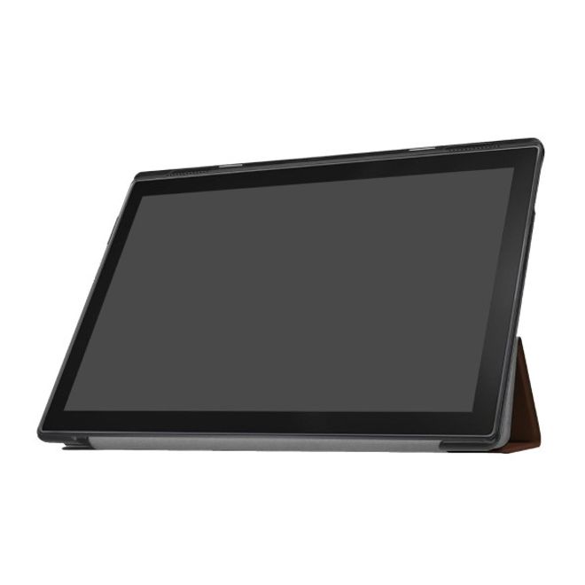 Lenovo Tab 4 10 Tri-fold Leather Flip Case - with Stand Function - Brown