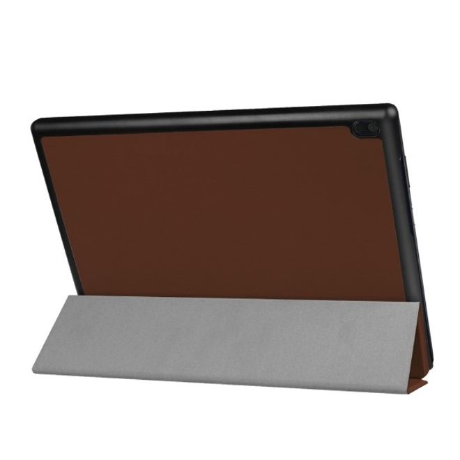 Lenovo Tab 4 10 Tri-fold Leather Flip Case - with Stand Function - Brown