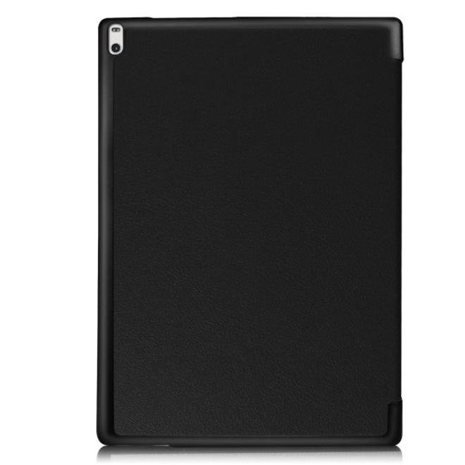 Lenovo Tab 4 10 Plus Tri-fold Leather Flip Case - with Stand Function - Black