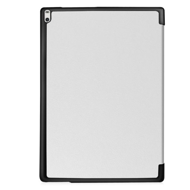 Lenovo Tab 4 10 Plus Dreifach faltbare Leder Flip Hülle - mit Standfunktion - weiss