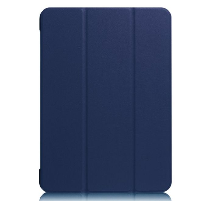 Étui à rabat en cuir à trois volets pour Lenovo Tab 4 10 Plus - avec fonction support - Bleu foncé
