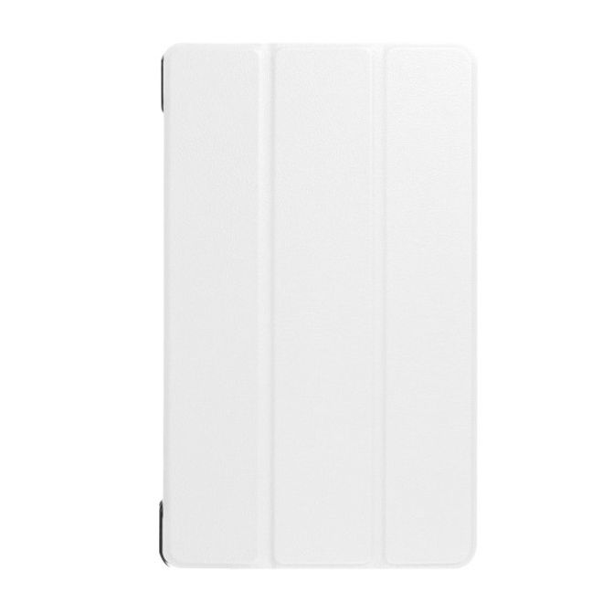 Lenovo Tab 4 8 Tri-fold Leather Flip Case - with Stand Function - White