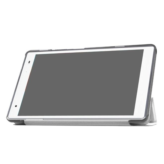 Lenovo Tab 4 8 Tri-fold Leather Flip Case - with Stand Function - White