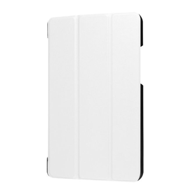 Lenovo Tab 4 8 Tri-fold Leather Flip Case - with Stand Function - White