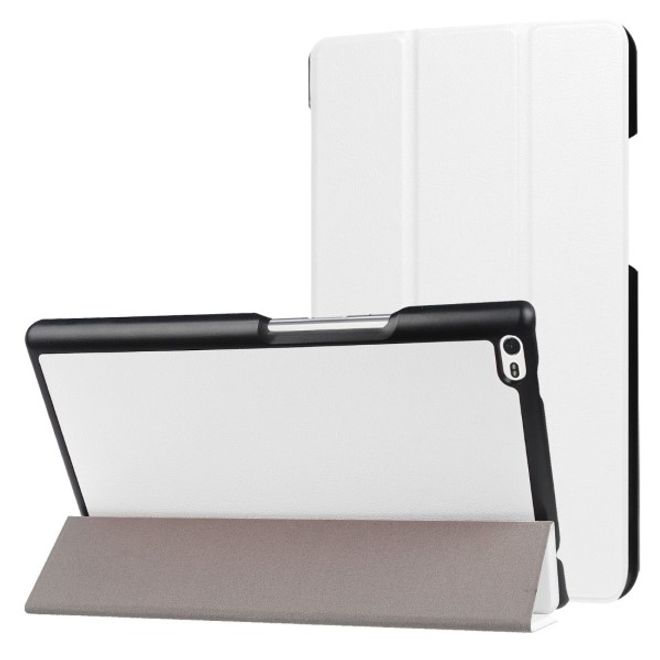 Lenovo Tab 4 8 Tri-fold Leather Flip Case - with Stand Function - White