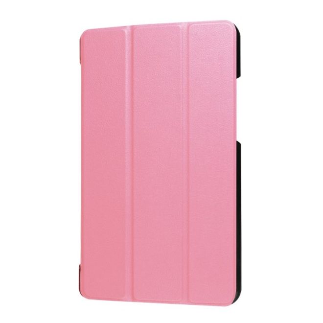 Lenovo Tab 4 8 Dreifach faltbare Leder Flip Hülle - mit Standfunktion - pink