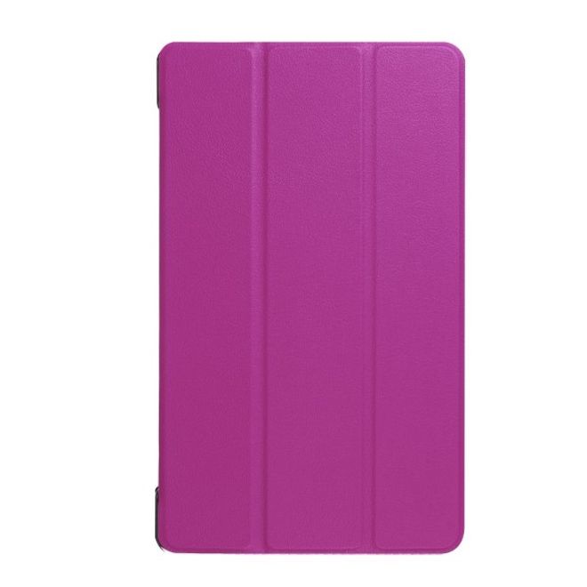 Lenovo Tab 4 8 Dreifach faltbare Leder Flip Hülle - mit Standfunktion - purpur