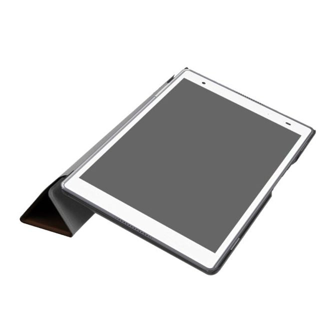 Lenovo Tab 4 8 Dreifach faltbare Leder Flip Hülle - mit Standfunktion - braun