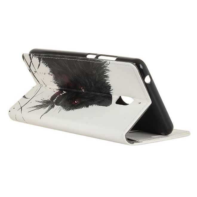 Nokia 2.1 Handyhülle - Leder Bookcover Image II Series - schwarzer Wolf