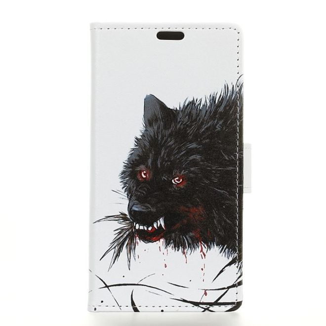Nokia 2.1 Handyhülle - Leder Bookcover Image II Series - schwarzer Wolf