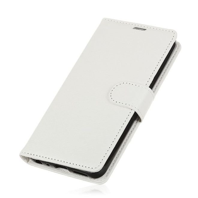 Nokia 2.1 Handy Hülle - Litchi Leder Bookcover Series - weiss