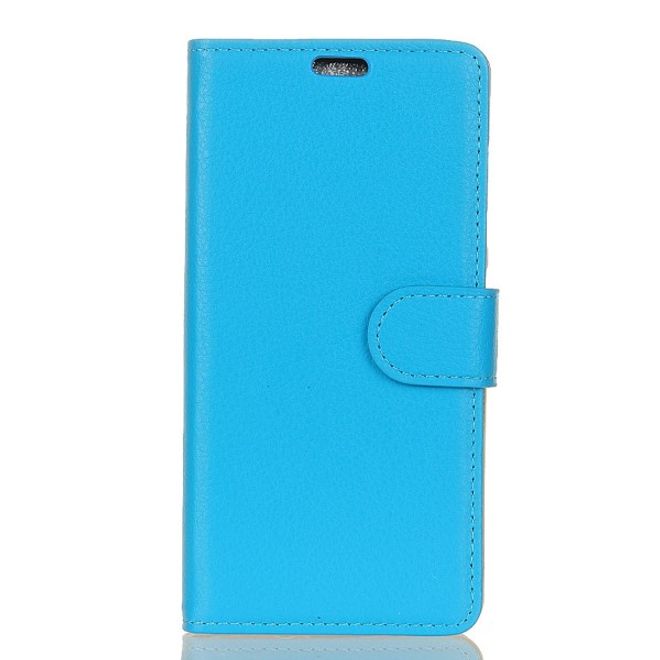 Nokia 2.1 Handy Hülle - Litchi Leder Bookcover Series - blau