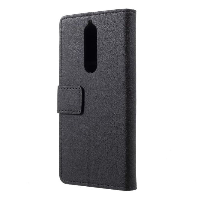 Nokia 5.1 Handy Hülle - Classic III Leder Bookcover Series - schwarz