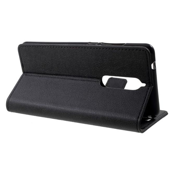 Nokia 5.1 Handy Hülle - Classic III Leder Bookcover Series - schwarz