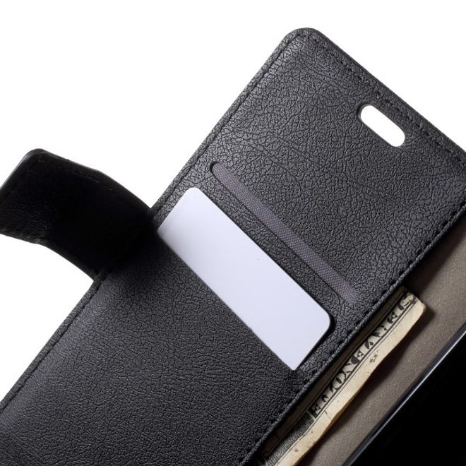 Nokia 5.1 Handy Hülle - Classic III Leder Bookcover Series - schwarz