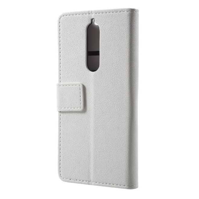 Nokia 5.1 Handy Hülle - Classic III Leder Bookcover Series - weiss