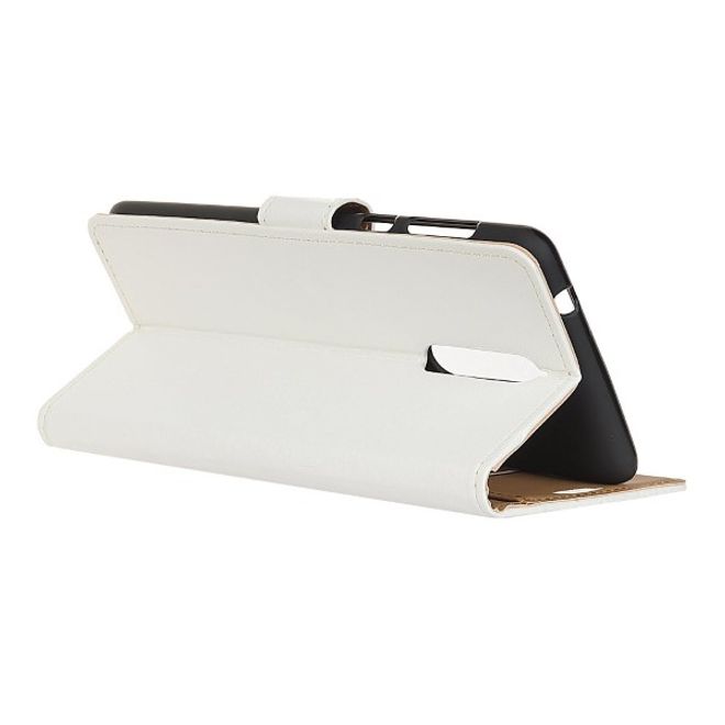 Nokia 5.1 Handy Hülle - Classic II Leder Bookcover Series - weiss