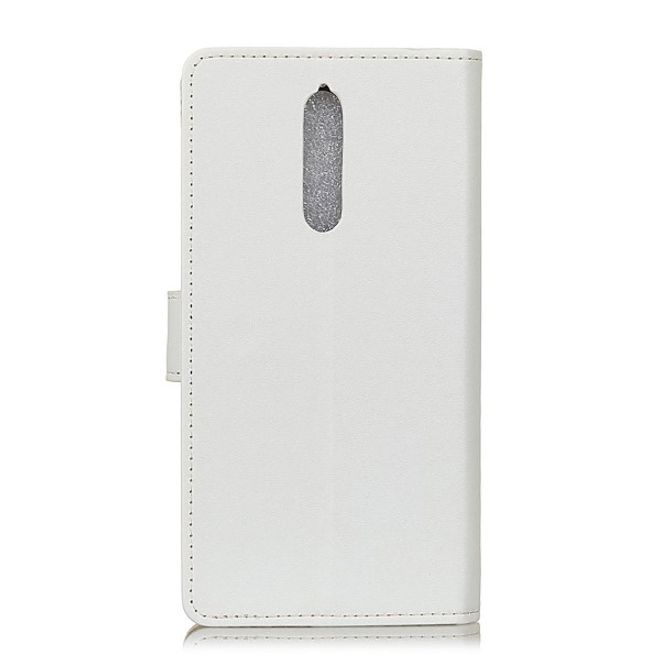 Nokia 5.1 Handy Hülle - Classic II Leder Bookcover Series - weiss