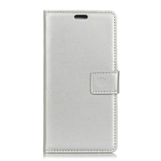Nokia 5.1 Handy Hülle - Classic II Leder Bookcover Series - silber