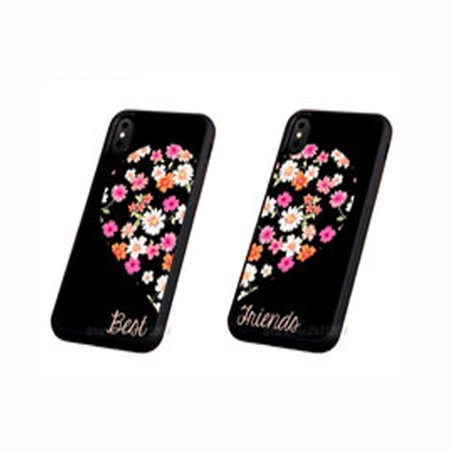 iPhone XS / X Hülle - BFF Freundschaft Handyhülle aus Silikon - BEST