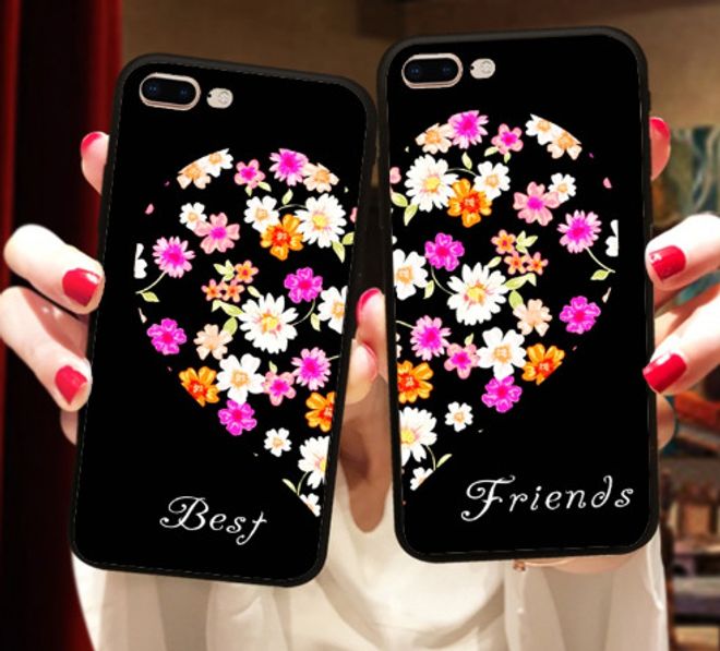 iPhone XS / X Hülle - BFF Freundschaft Handyhülle aus Silikon - BEST