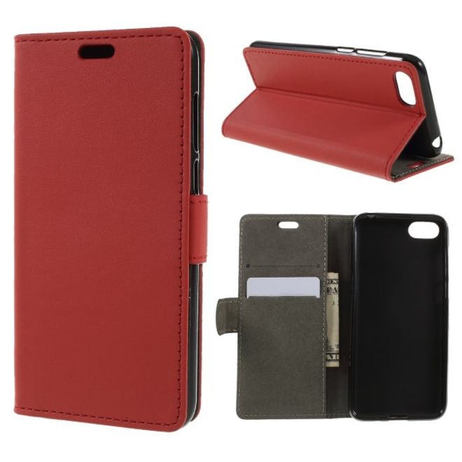 Huawei Honor 7S / Y5 (2018) Handy Hülle - Classic III Leder Bookcover Series - rot